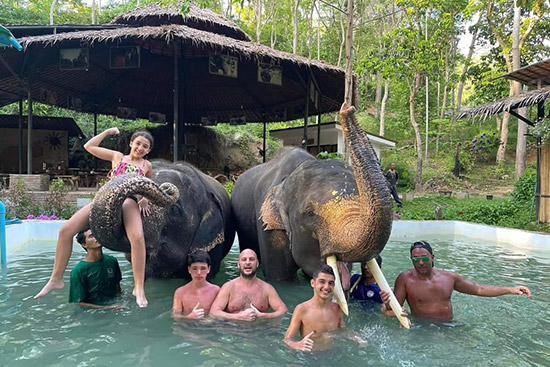 Kok Chang Safari - Elephant caring, bathing